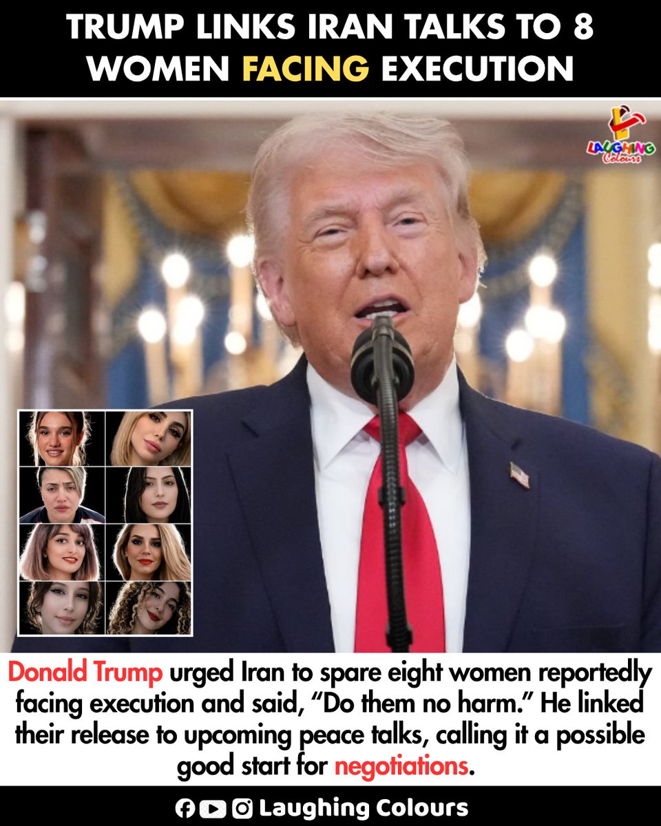 LaughingColours's tweet image. Trump links talks to women ⚖️

#Trump #Iran #HumanRights #WorldNews