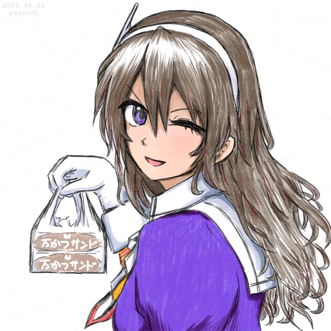 #艦これ版深夜の真剣お絵描き60分一本勝負 #艦これ版真剣お絵描き60分一本勝負_20260422 足柄