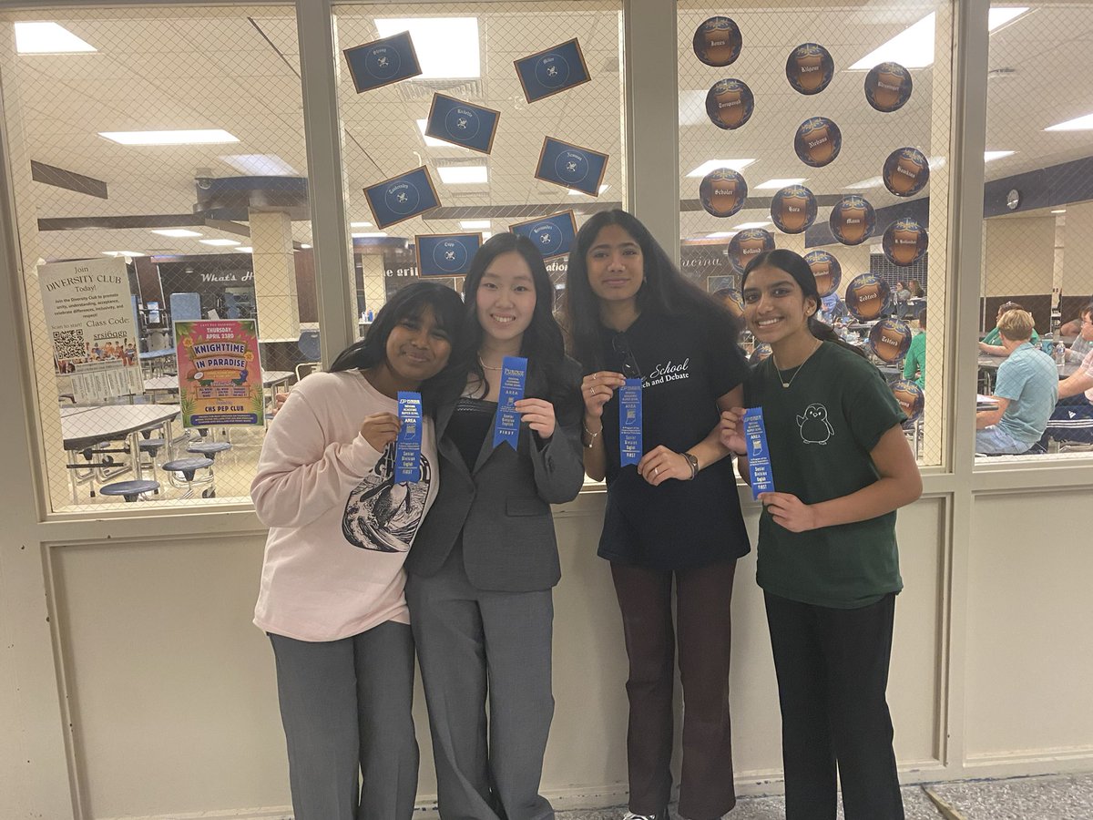 SignatureSchool's tweet photo. First Place - Social Studies: Simon F., Garret D., Om M., Nicholas F. 
First Place - English: Thejasri R., Grace L., Likhila T., Diya M. 
First Place - Fine Arts: Garret D., Stephanie P., Alex R. 

Way to go, students, Mr. Bullington, and Mr. Robinson! https://t.co/OQdDEy9p6N