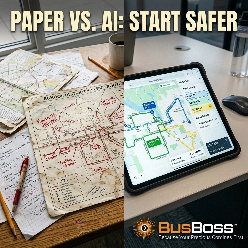 MastrosSon85192's tweet image. Don’t wait for perfect data. Manual routes lack the safety of audit trails and version control. Start "messy" with BusBoss AI today to build safer, more accurate routes faster. The cost of waiting is too high. 

👉 Link in bio

#BusBoss #SchoolSafety #EdTech #AI