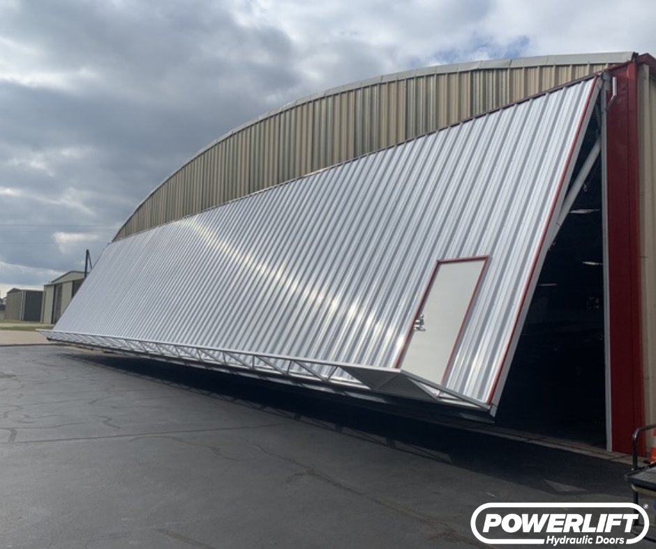 DoorsPowerlift's tweet photo. Another retrofit done right in Tyler, Texas

This 86' x 16' aircraft hangar door was custom-built by PowerLift Doors of Texas to upgrade an existing facility with a modern hydraulic system that delivers smooth, reliable performance every time it opens. Designed as a single-piece door, it provides full, unobstructed access while maximizing usable space inside the hangar.

The clean exterior finish gives the entire building a sharp, updated look. It’s a practical upgrade that improves both function and appearance for everyday aviation use. Built to perform. Built to last.

#PowerLiftDoors #HydraulicDoors #Texas #AircraftHangar #Aviation #HangarUpgrade #TexasAviation