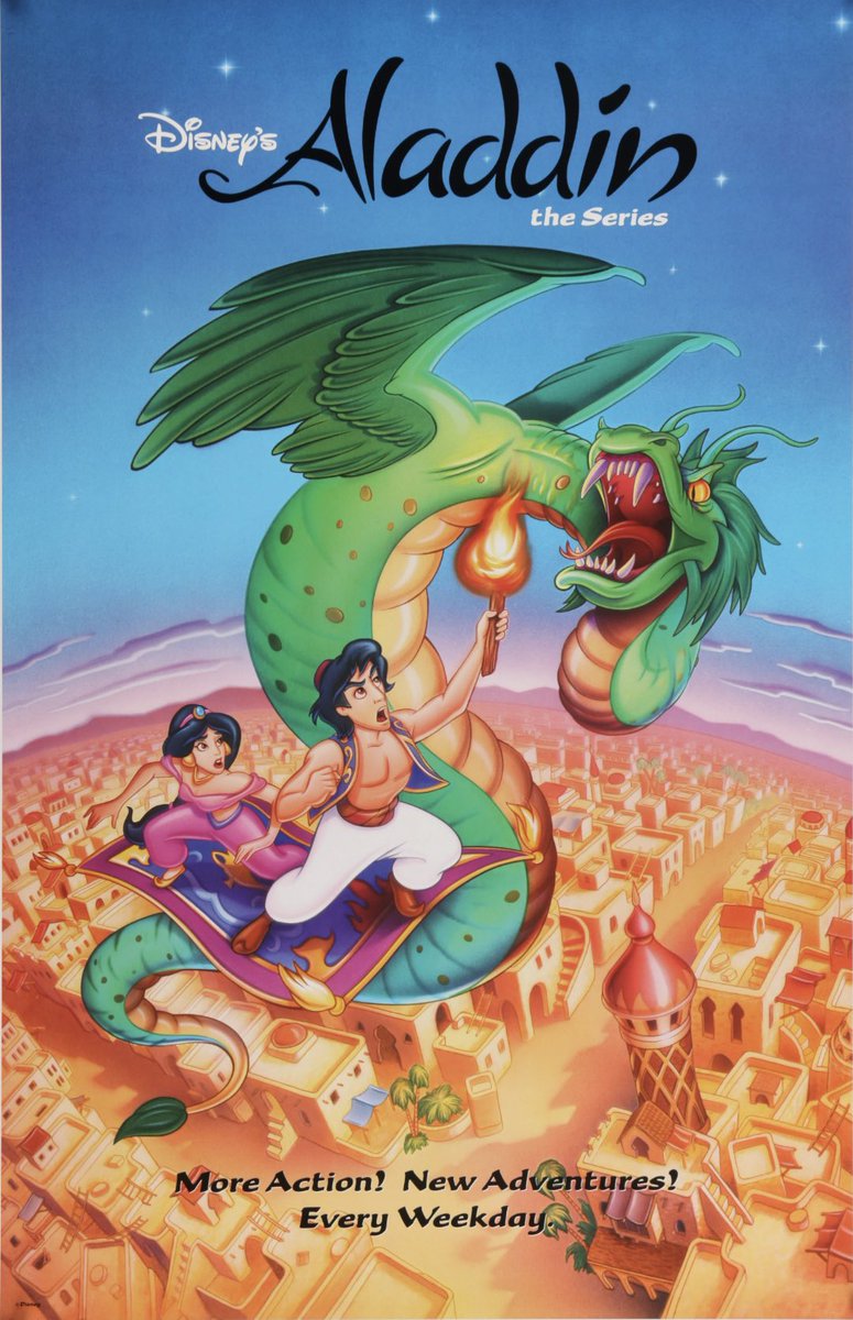 CutestNeko's tweet photo. #disney An ad for the Aladdin series 🤩😎👍. https://t.co/c2cZqJetZa