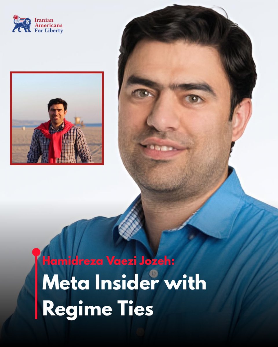 LibertyIranian's tweet photo. The case of Hamidreza Vaezi Jozeh, son of former Iranian Communications Minister Mahmoud Vaezi, raises legitimate concerns that merit formal review. His past role at Meta, combined with close family ties to a senior figure in a hostile regime and visible participation in regime political processes from within the United States, creates a serious optics and potential conflict-of-interest issue.
The intersection of sensitive tech access and regime affiliation warrants a transparent, evidence-based review to safeguard public trust.