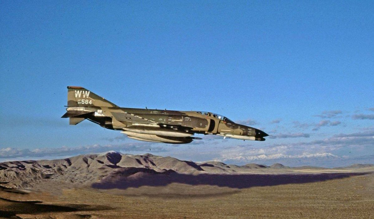 USAF F-4G Wild Weasel Phantom on the prowl.