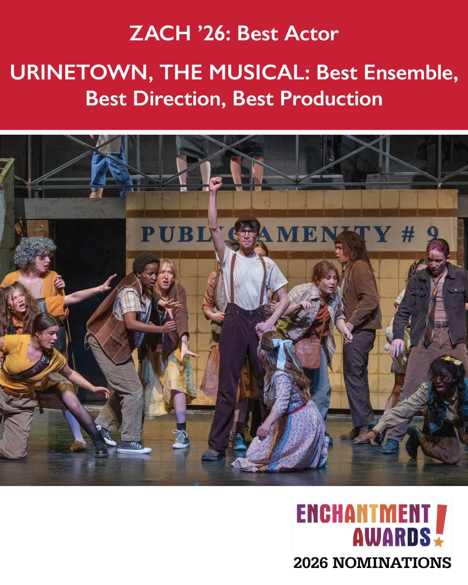 AlbAcademy's tweet photo. Congratulations to Zach and the entire cast and crew of URINETOWN, THE MUSICAL! 
#AlbuquerqueAcademy #AcademyInMotion #MusicalTheater https://t.co/3YJU9kG9Bs