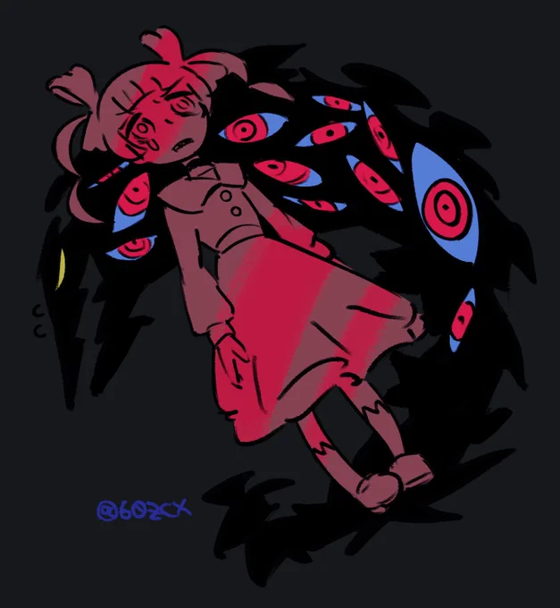 シェイドモンとハルコさん、いいですね…の絵