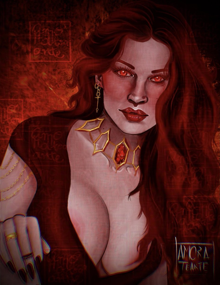 “Many called her beautiful. She was not beautiful. She was red, and terrible, and red.”

Melisandre repost ❤️‍🔥 A improve version of a 2024 portrait 
#asoiaf