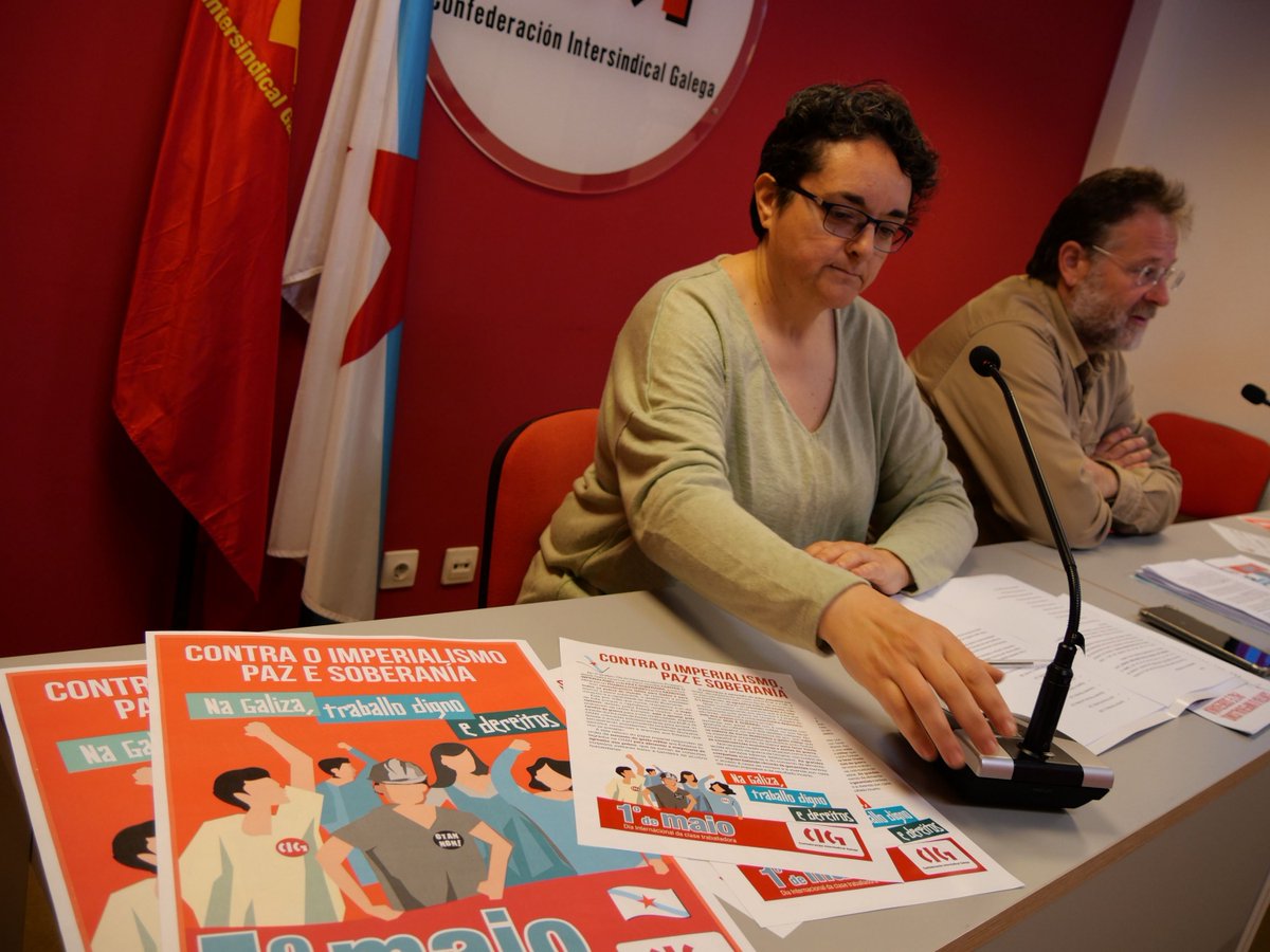 galizaCIG's tweet image. 📢A CIG convoca 20 mobilizacións este #1deMaio pola paz, contra o imperialismo e para reclamar en Galiza traballo digno e dereitos 
 ✊A central nacionalista chama a converter o Día internacional da clase traballadora nunha xornada de loita
 ℹ️cig.gal/nova/convocato…