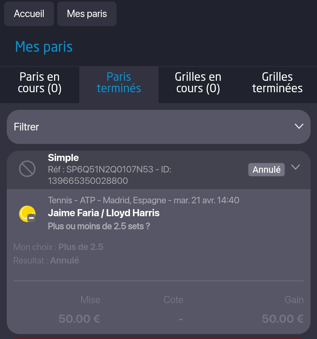 Corei203's tweet photo. @Diegouze111465 C'est normal que ces merdes de @Genybet_Sport ne paye pas mon paris sachant que les deux joueurs ont remporté un set ! ??? @ANJ_FR https://t.co/79QkcIgO3A