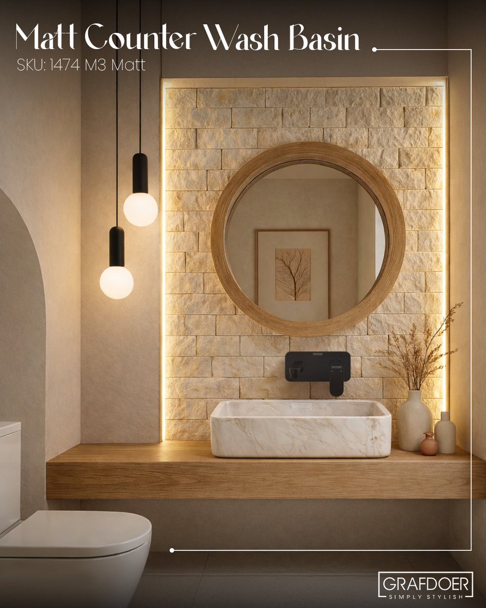 GrafdoerIndia's tweet image. Clarity over clutter.✨
Straight lines. Calm tones. Perfect alignment.
That’s modern minimalism. 
#MinimalDesign #BathroomDesign #ModernLiving