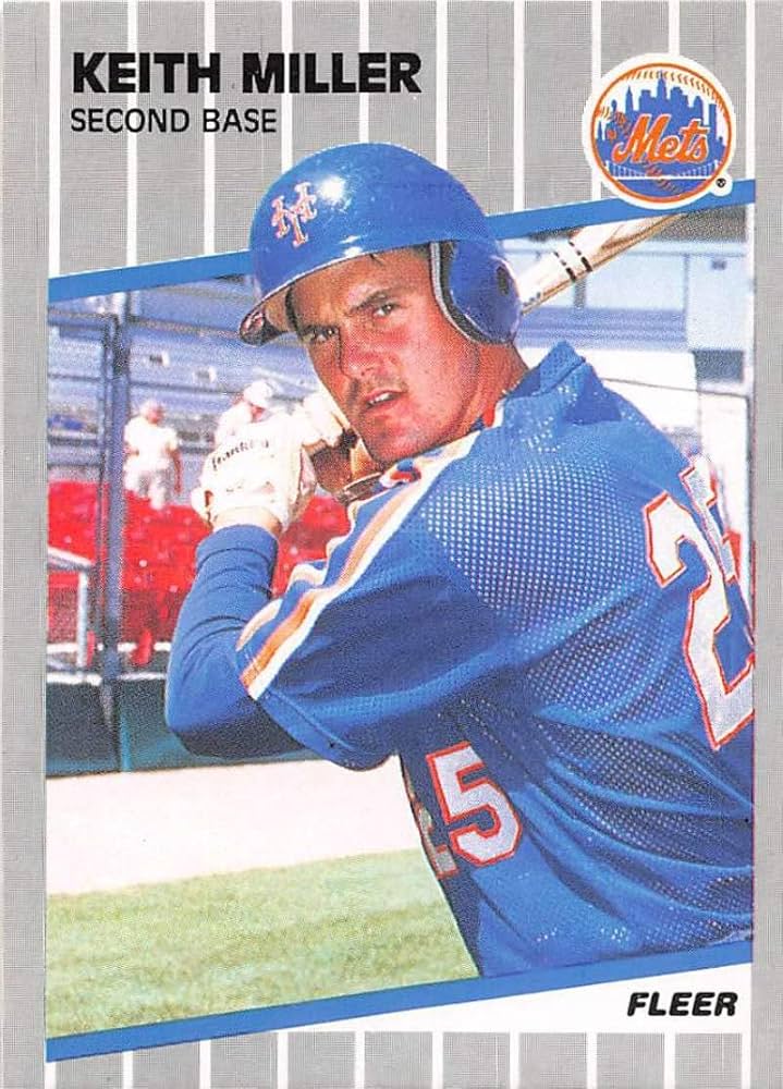 TheBaseballHut's tweet image. Mets card of the day. 1989 Fleer. Keith Miller. #Mets #mlb #sports #lgm
