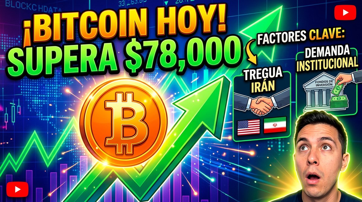 chachitossystem's tweet photo. https://t.co/5v1lsq2O5o Bitcoin pulveriza los 78.000 ¿La paz con Irán y las ballenas institucion...
#Bitcoin #Criptomonedas #BTC78K #TradingEnVivo #AnalisisTecnico #InversionInstitucional #NoticiasCripto #Blockchain #BullRun #FinanzasDigitales https://t.co/4KnnfAWMLp