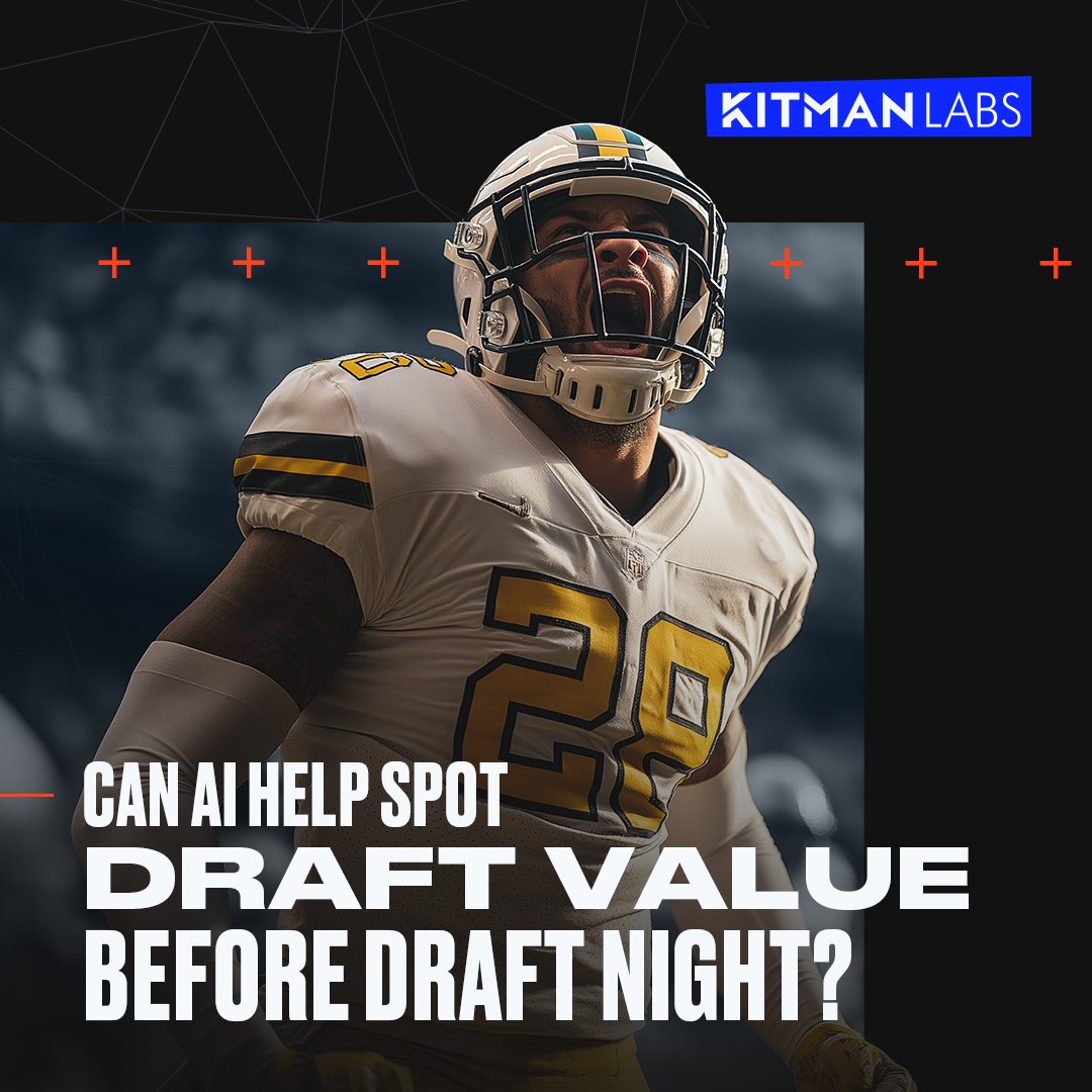 KitmanLabs's tweet image. Can AI spot draft value before draft night?

We used our model to assess the 2026 NFL Draft class through the lens of long-term @NFL success. Some names are expected. Others may be undervalued.

Read more: bit.ly/4mNi5jV

#NFLDraft #NFLCombine #NFL | 🧵1 of 7