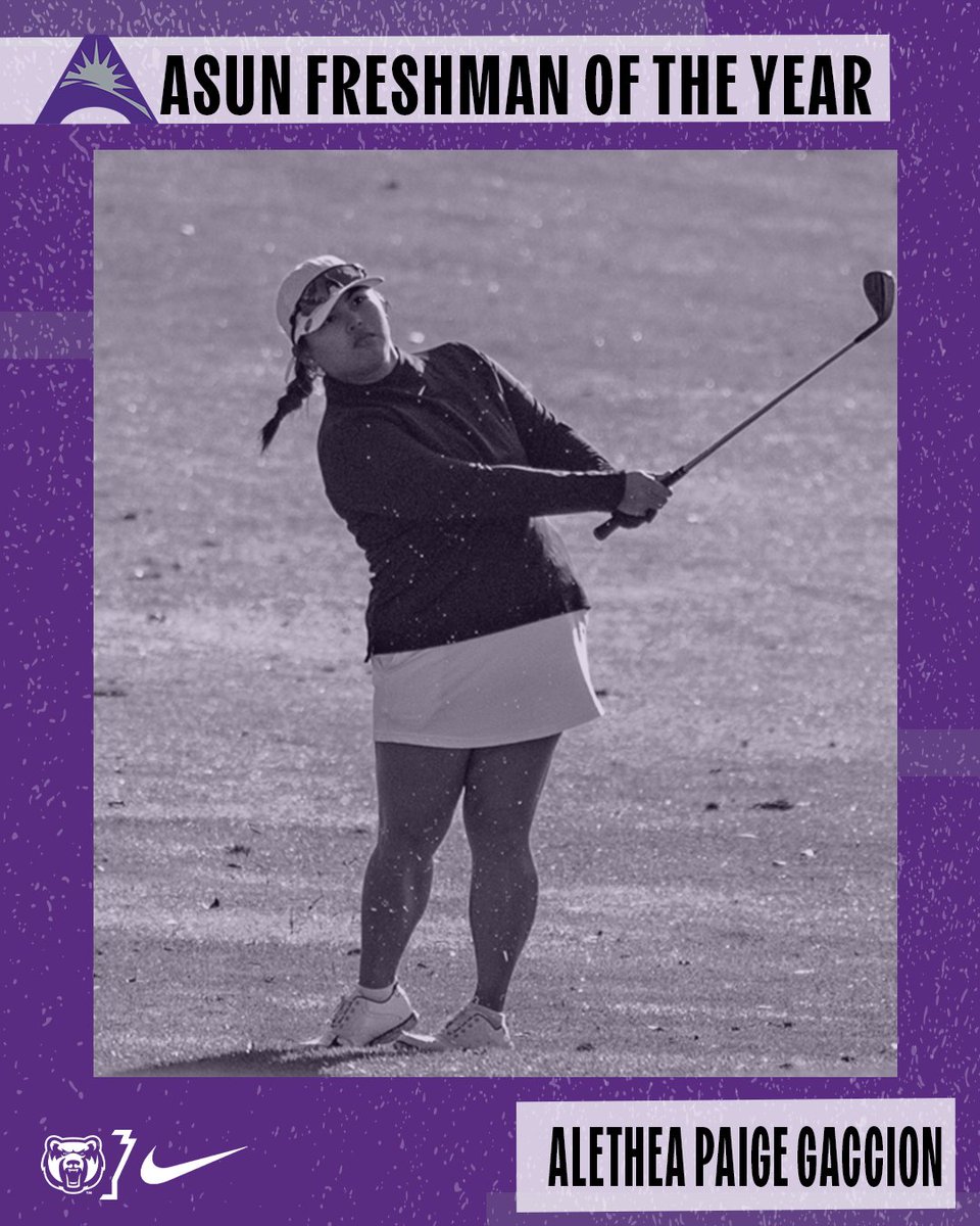 UCAWomensGolf's tweet photo. Gaccion, Thorsteinsdottir and Ramirez honored with ASUN postseason awards!  

#BearClawsUp 
https://t.co/mfoHrr1a3M https://t.co/Y0SH5Lagfz