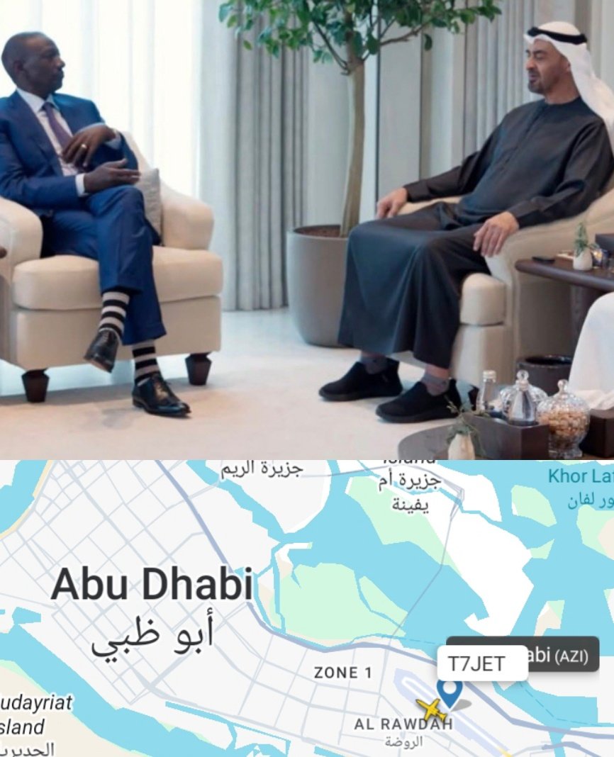 They’ve now been forced to come clean.

Some of you said I was lying.

Now here are photos of William Ruto meeting Mohamed bin Zayed Al Nahyan in Abu Dhabi.

But remember: He arrived yesterday. No official communication.

No announcement, unlike the Italy trip. His bloggers