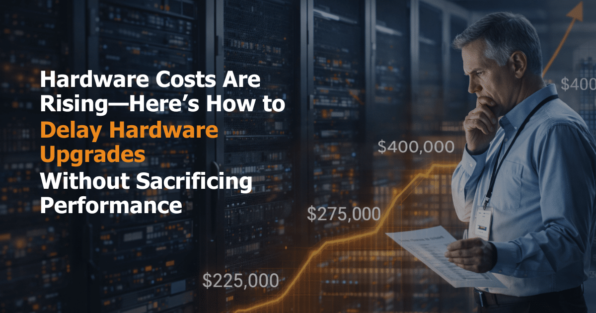 Condusiv's tweet photo. Hardware upgrades are getting expensive—fast.

• Memory costs rising
• Quotes 2–3x higher
• Refresh cycles delayed

So how do you maintain performance?

https://t.co/rSMc5MOm73 https://t.co/3zHZDfzlsX