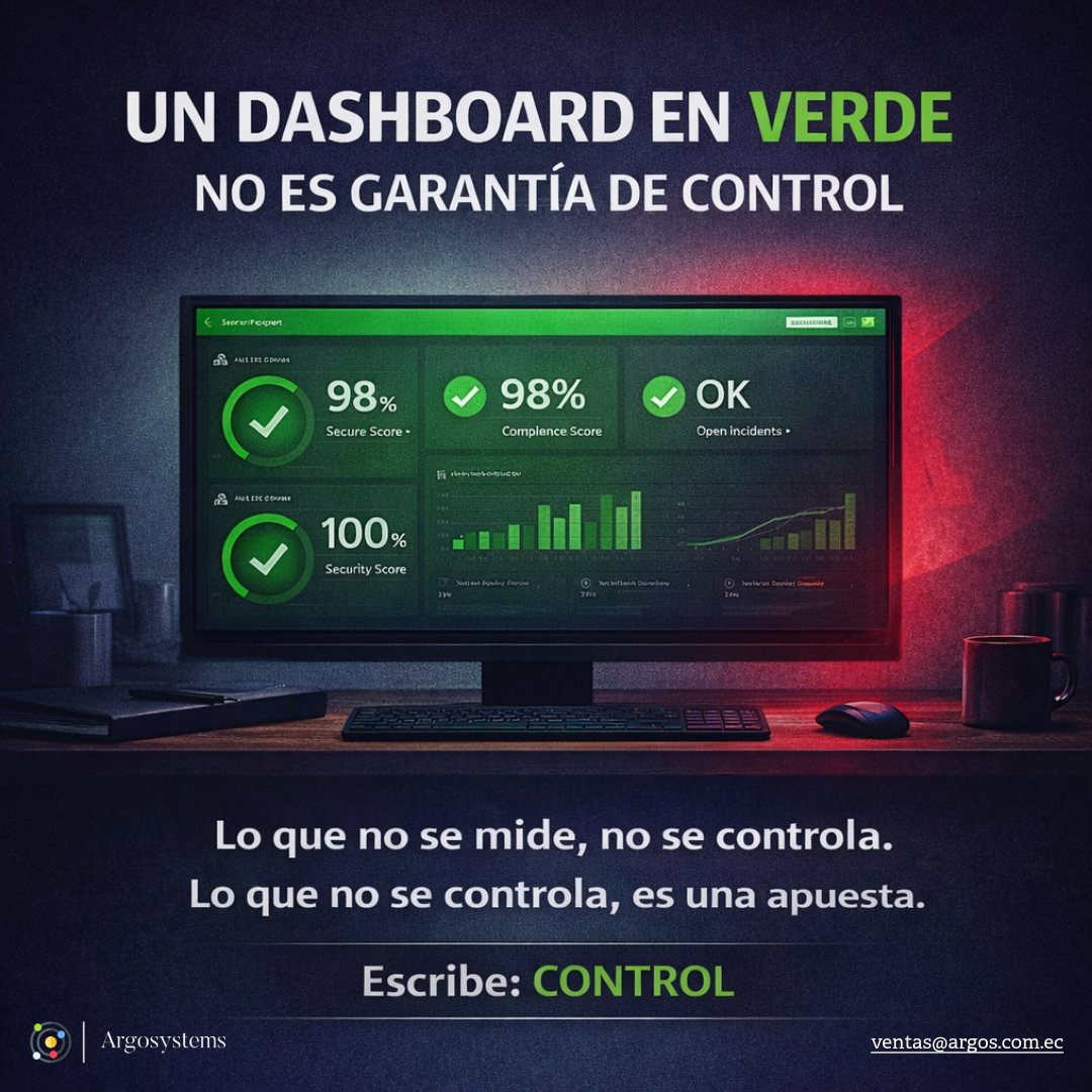 ArgosystemsEc's tweet photo. 🚨 Todo está en verde. Eso no significa que todo esté bajo control.
🤓 El riesgo no desaparece porque el dashboard lo pinte bonito.
Escribe: CONTROL
👉 mailto:ventas@argos.com.ec https://t.co/8JcpVrhJRP