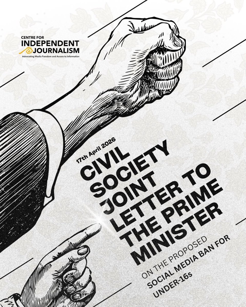 IFEX's tweet image. #Malaysia 🇲🇾 In a joint letter, stakeholders urged authorities to withdraw plans to ban social media for kids under 16. "It does not address the systemic &amp;amp; structural drivers of harm in digital spaces &amp;amp; may ultimately prove ineffective." @CIJ_Malaysia 

buff.ly/TbINmBL