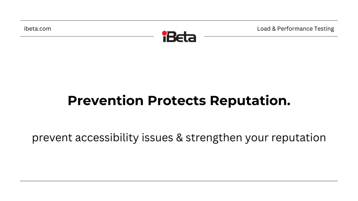 iBetaQA's tweet photo. Prevention protects reputation.

Accessibility failures can damage trust quickly. Ongoing testing helps teams address issues proactively, reducing the need for reactive fixes under pressure.
https://t.co/uvpV8lHdIt

#AccessibilityTesting #DigitalAccessibility #RiskPrevention https://t.co/cdfXFhhfG6