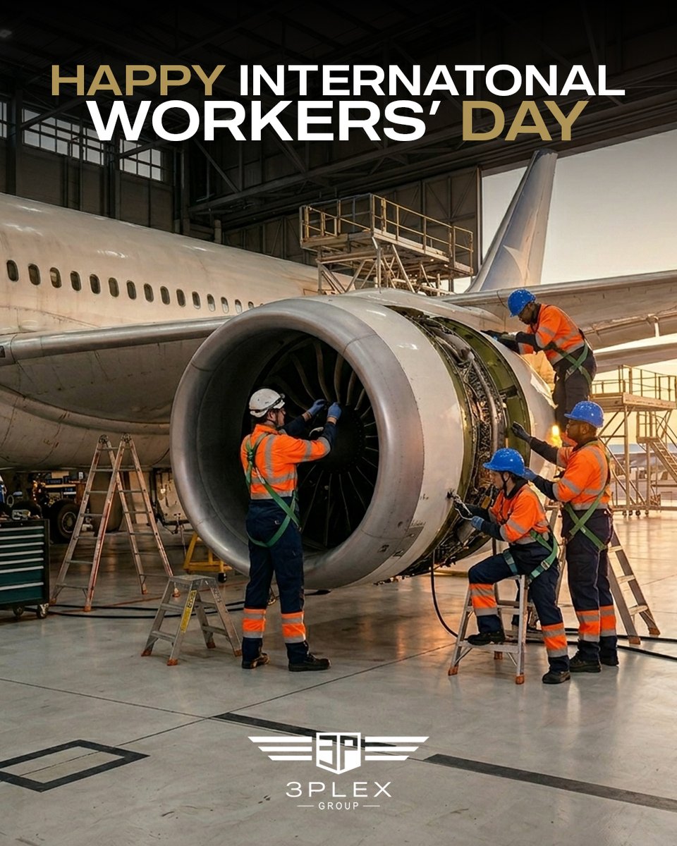 3plexGroup's tweet photo. Happy Workers’ Day! Today, we celebrate the dedication, hard work, and commitment of every professional who keeps our industry moving forward.

Wishing everyone a safe, successful, and inspiring Workers’ Day! 😉

#WorkersDay #LabourDay #AviationMaintenance #Teamwork #Excellence https://t.co/mV692LMEEr