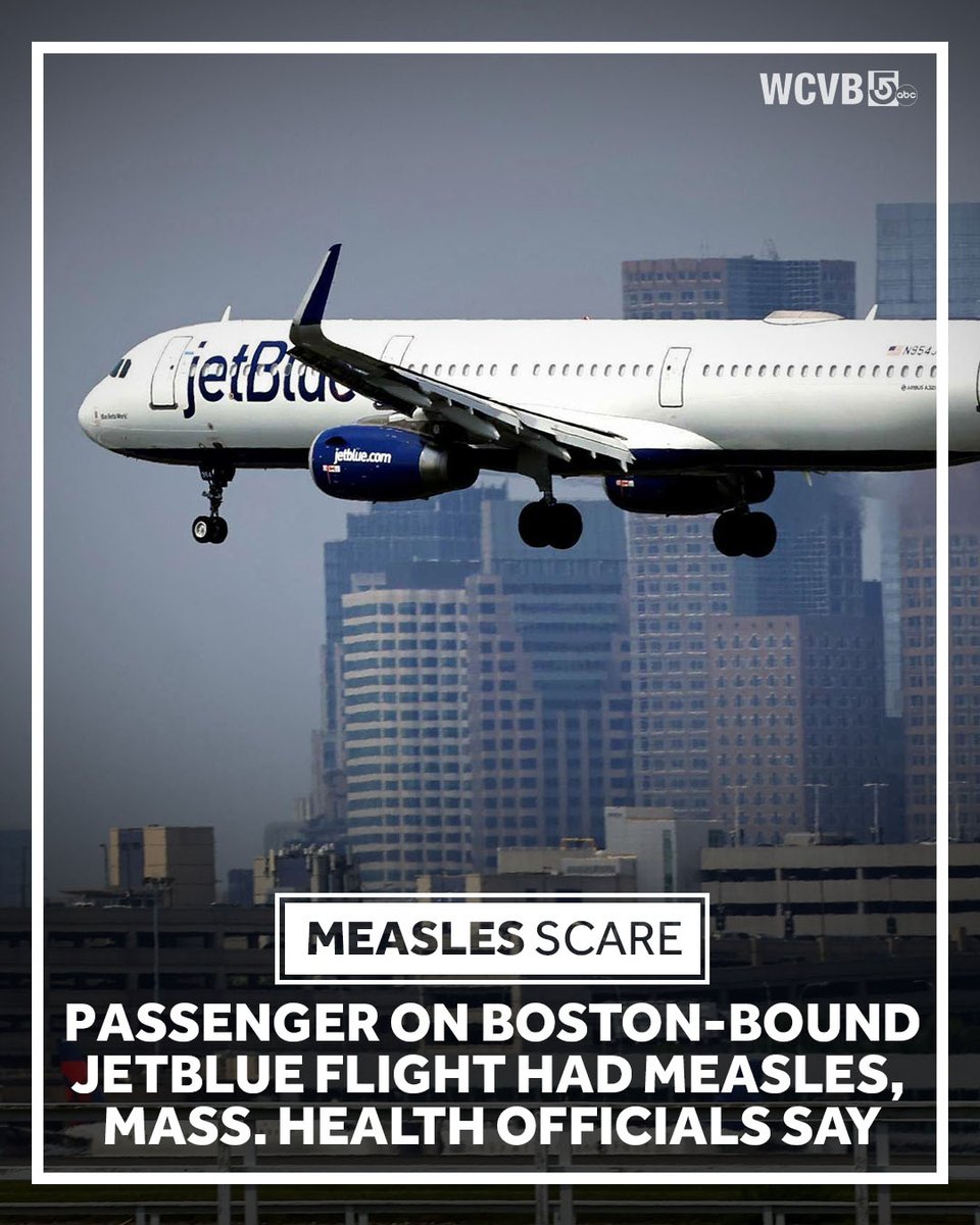 WCVB's tweet photo. Health alert: A traveler with measles passed through Boston Logan’s Terminal C overnight April 14—officials warn anyone there between midnight and 2:30 a.m. may have been exposed. https://t.co/2ZW3sO6rEQ