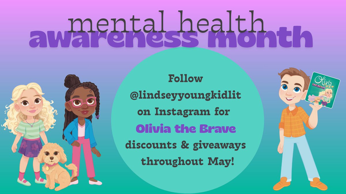 LindseyMNSports's tweet photo. Hey friends, Mental Health Awareness Month is coming up, and I'm planning some fun giveaways and discounts around my children's book, Olivia the Brave. 

Give me a follow over on IG and don't miss any of the fun! 

https://t.co/ONnNhMn91v https://t.co/yVmsq4YdJ6