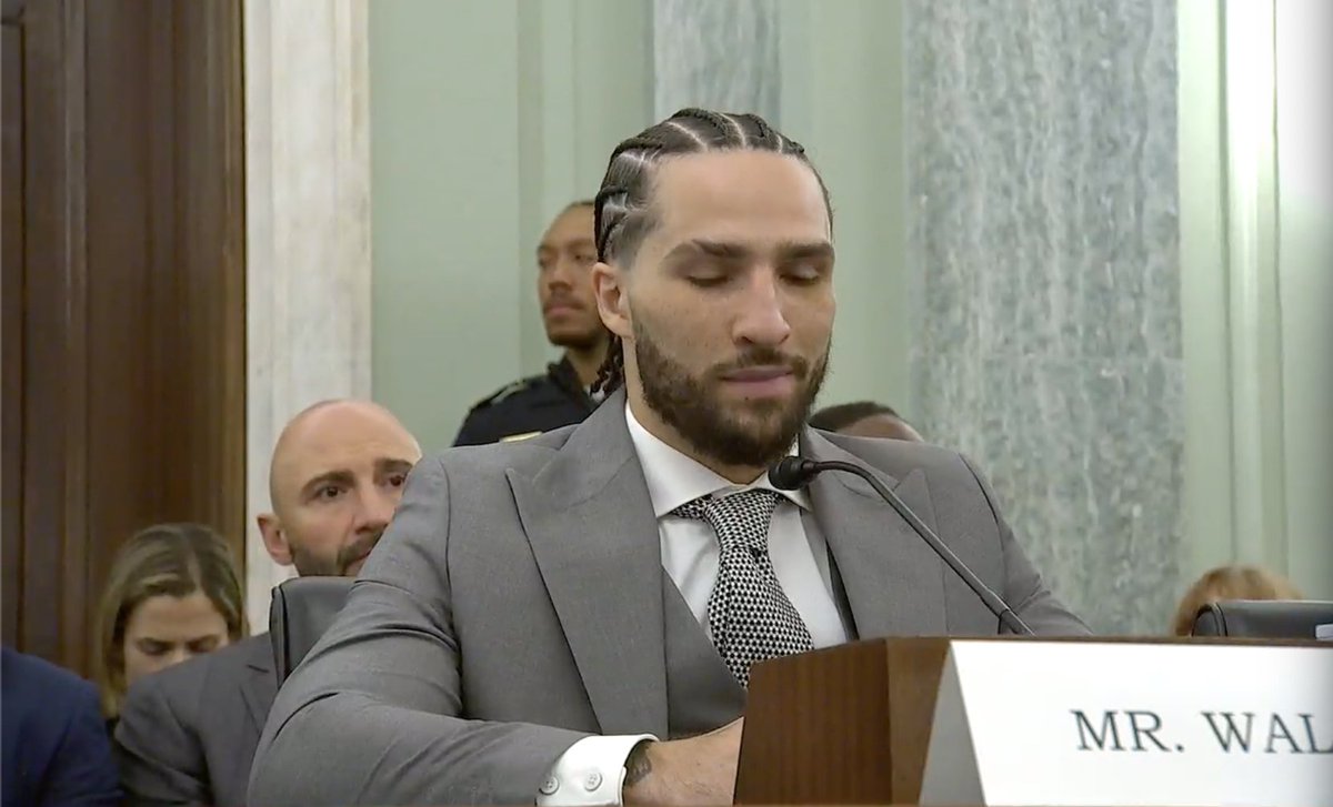 BryanFonsecaNY's tweet photo. Nico Ali Walsh is speaking at the Ali Act hearing now.
He's building off De La Hoya's sentiments.
"The people controlling fighters should not also control the entire marketplace that fighters depend on."
Says the Revival Act will exploit fighters. https://t.co/Jcqh8GRglD