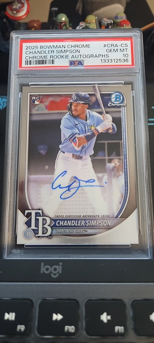 TheELBushman's tweet image. 🔥GIVE AWAY🔥

Help us hit 400 subs on #RaysRewind &amp;amp; you could win a PSA 10 2025 Bowman Chrome Rookie Auto of Chandler Simpson 🔥

To enter:
✅ Sub: youtube.com/@TheSickPodcas…
✅ Comment “Chandler Auto” on latest vid
✅ Follow me on X

Winner picked at 400 👇

#RaysUp