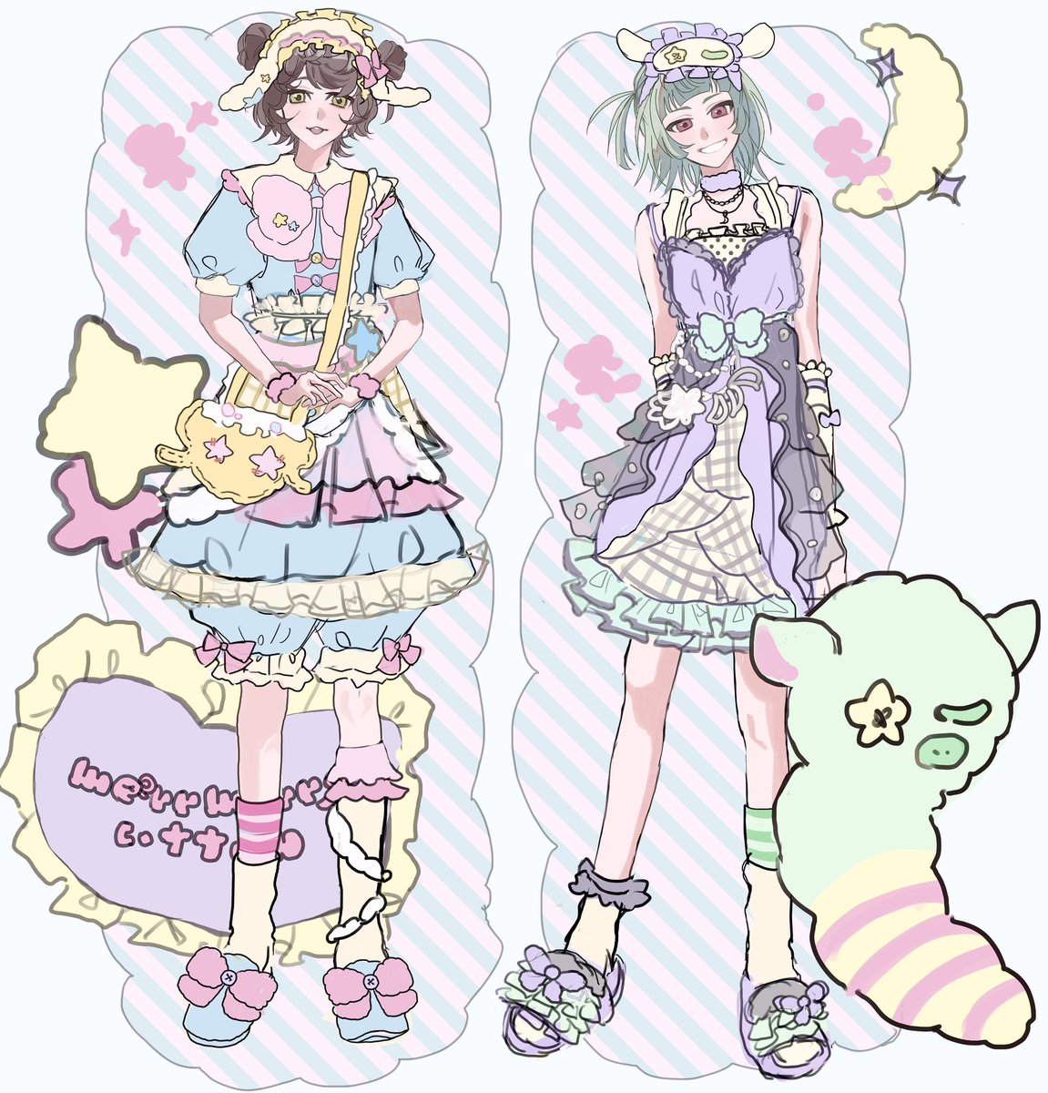 charu_p3's tweet photo. 初投稿!!創作中心に可愛いもの描いていく予定です！フリルが好きです⟡🎀⟡
全反応巡回します！よろしくお願いします🙌⸝⸝꙳

 #絵描きさんと繋がりたい
 #春の創作クラスタフォロー祭り https://t.co/bKf1Hy3YEx