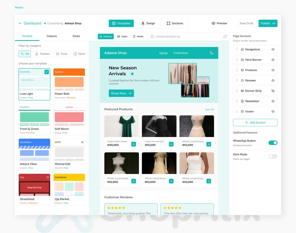 faefunes's tweet photo. Building something exciting 🚀

From WhatsApp sellers to growing businesses:
☑️ Instant storefronts 
☑️ Built in payments 
☑️ Smart CRM &amp; analytics 
☑️ Social commerce at the core 

With a twist ✨ all in due time 

#BuildInPublic https://t.co/UAX00V6qTl