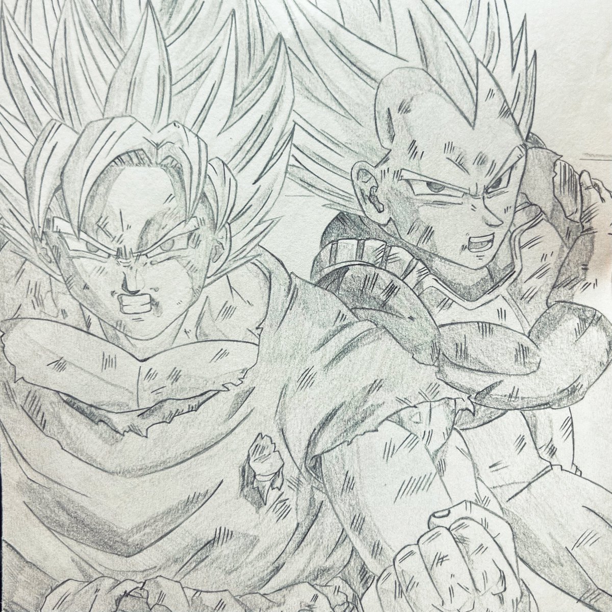 Reishi_911242's tweet image. Goku &amp;amp; Vegeta

#goku #vegeta
#dragonball #fanart
