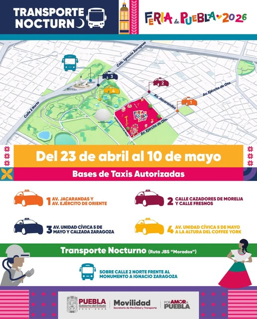 VisionUPP's tweet image. #VISION
Transporte ordenado y seguro para la #Feria de Puebla 2026
-Se habilitan cuatro bases de taxi y cinco rutas de transporte público.
Mas en VISION: periodicovision.com.mx/.../transporte…
@Gob_Puebla