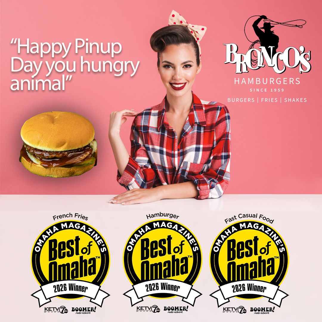 BroncoBurgers's tweet photo. 🌟 Get ready to celebrate National Pinup Day on April 22, 2026! 🌟 Embrace your inner retro glam and bring out the red lipstick and victory rolls for a day filled with vintage fun. Whether… https://t.co/TyjamMze6N #NationalPinupDay #VintageVibes #RetroGlam #BroncosBurgers https://t.co/EPJAAdSDsF