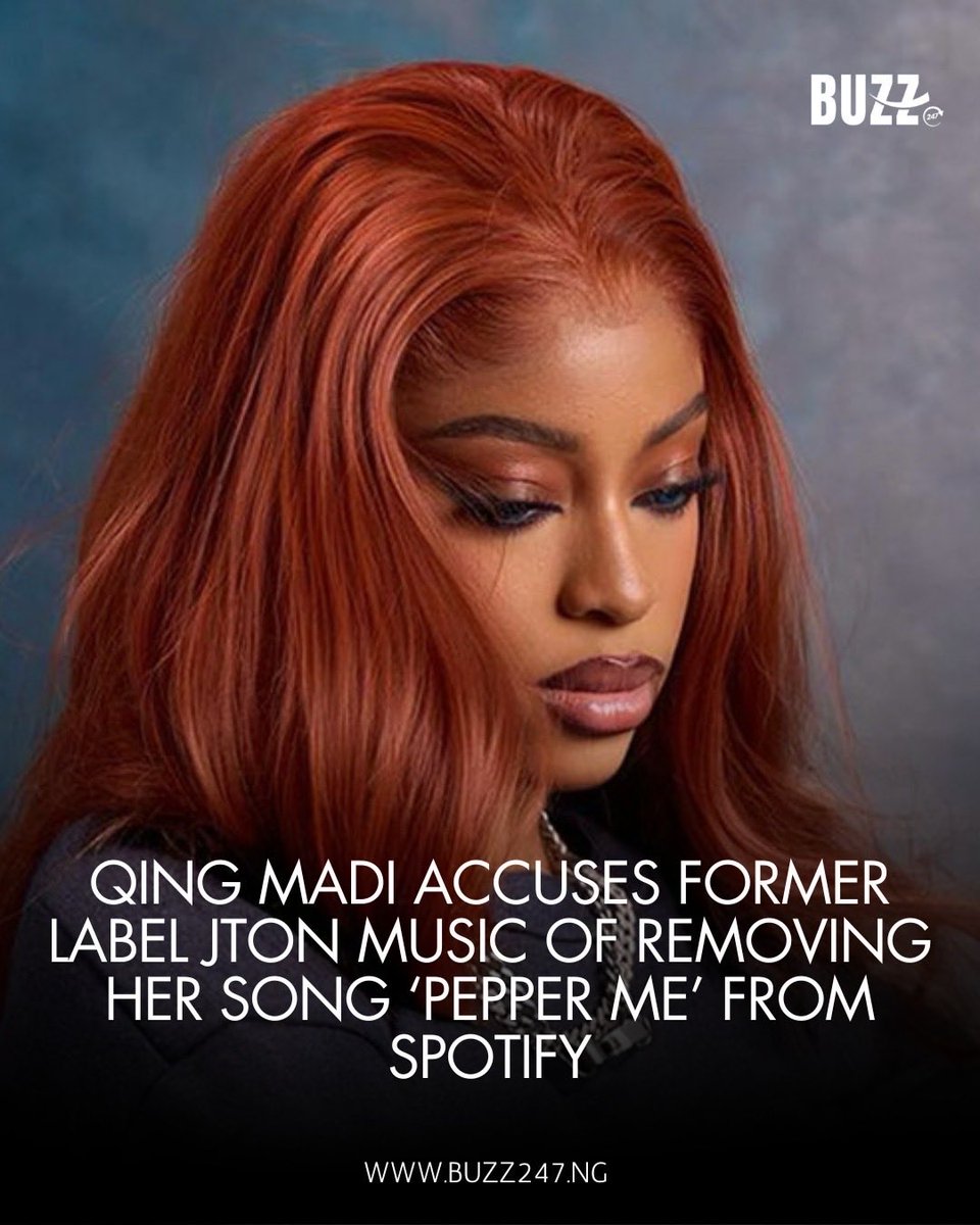 The Nigerian music industry is once again in the spotlight for the wrong reasons, as rising singer Qing Madi publicly accused her former record label, JTon Music, of trying to undermine her career following a bitter split.

Read Here: buzz247.ng/qing-madi-accu…