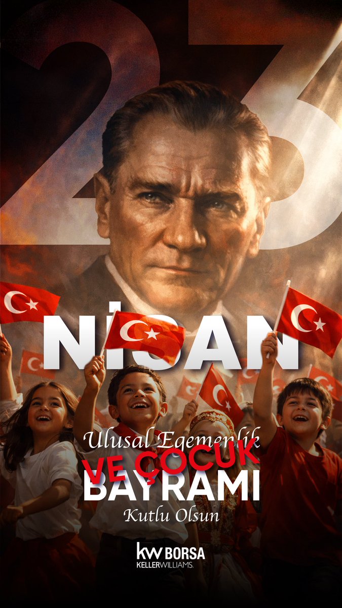 KW Borsa ailesi olarak, geleceğimizin teminatı çocuklarımızın 23 Nisan Ulusal Egemenlik ve Çocuk Bayramı’nı kutluyoruz 🇹🇷✨