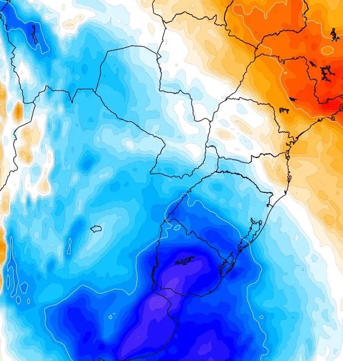 metsul's tweet photo. 🥶 AVISO DE FRIO | Massa de ar frio que trará primeiro gosto de inverno já tem data para chegar. Veja a previsão e saiba o que esperar. ▶️ https://t.co/JKY3vCghSt https://t.co/GdqbHlkmau