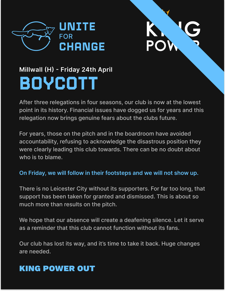 Unite for Change - LCFC tweet media