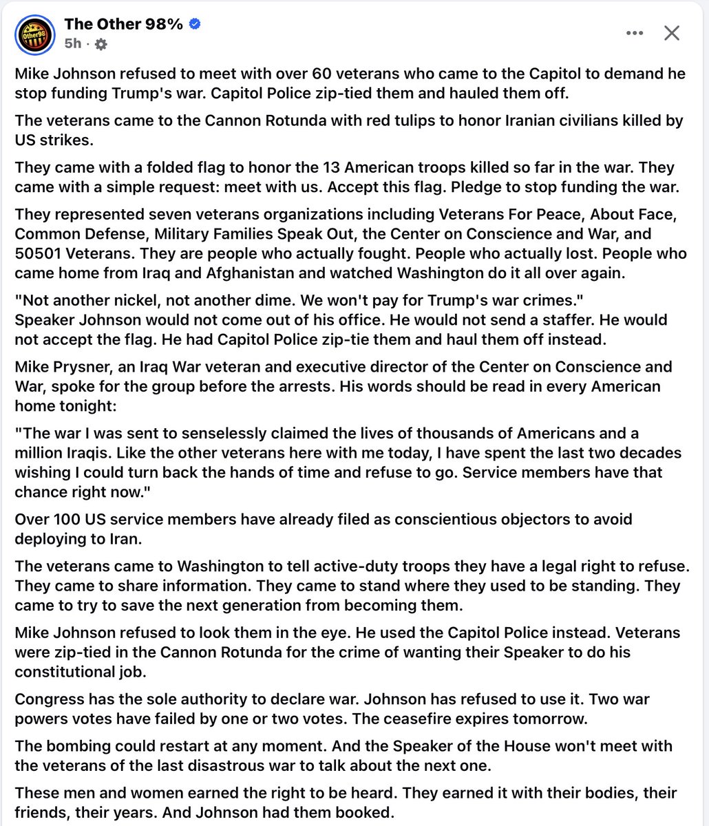 LockTheBastrdUP's tweet photo. @SpeakerJohnson @POTUS @SpeakerJohnson is a #PartyOverCountry #PocketOverPeople trump-humping hack.

The god he serves is not of the bible, but #TheIdiotInTheOval &amp; has  #ZEROfucks for Americans, veterans, military.  He‘ll keep fellating that #DementedOldTwat till he‘s gone.

We’re watching, Mike. https://t.co/hf9Ts4www9