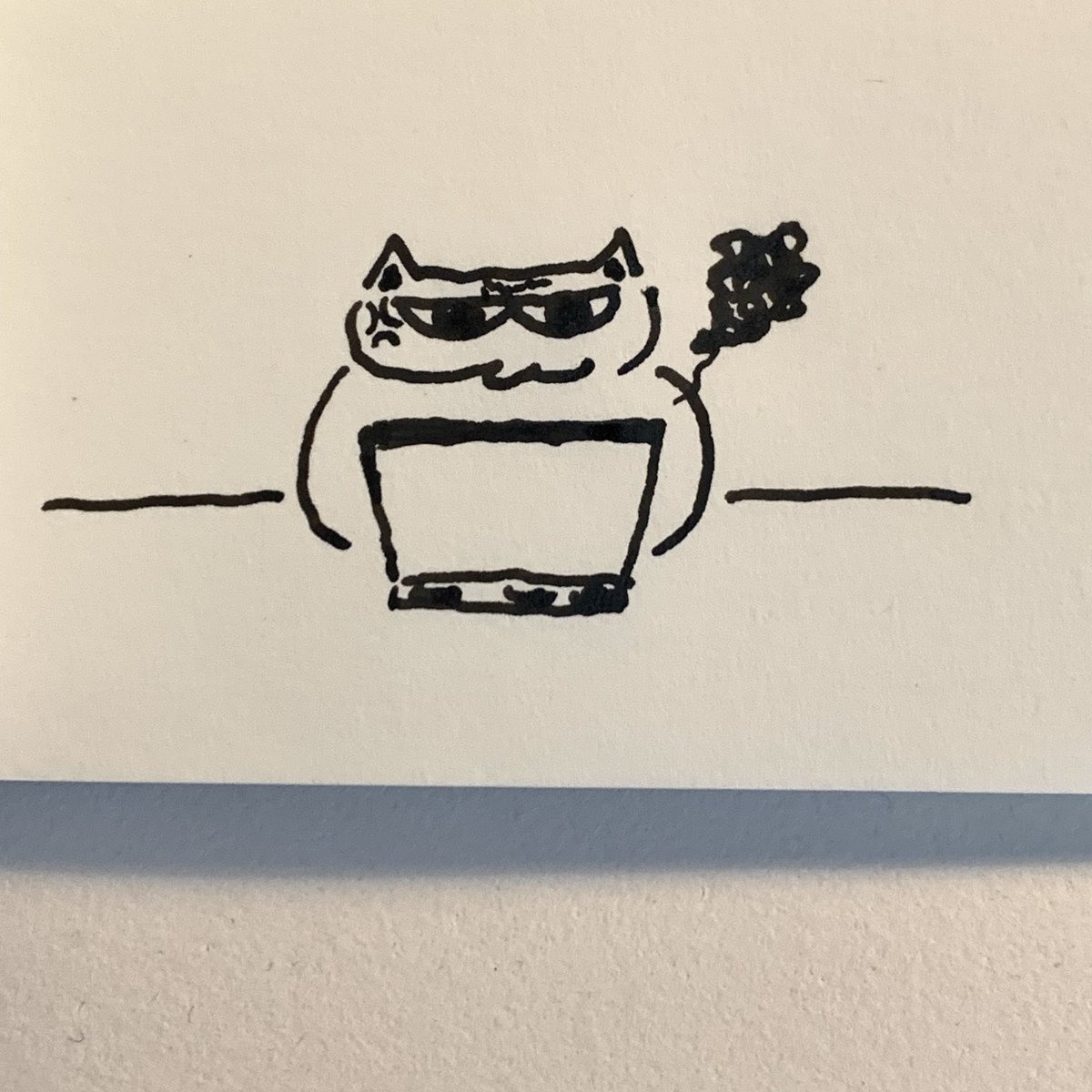 le_dragon_v's tweet image. laptop dead
#drawing 
#sketches 
#cat 
#猫