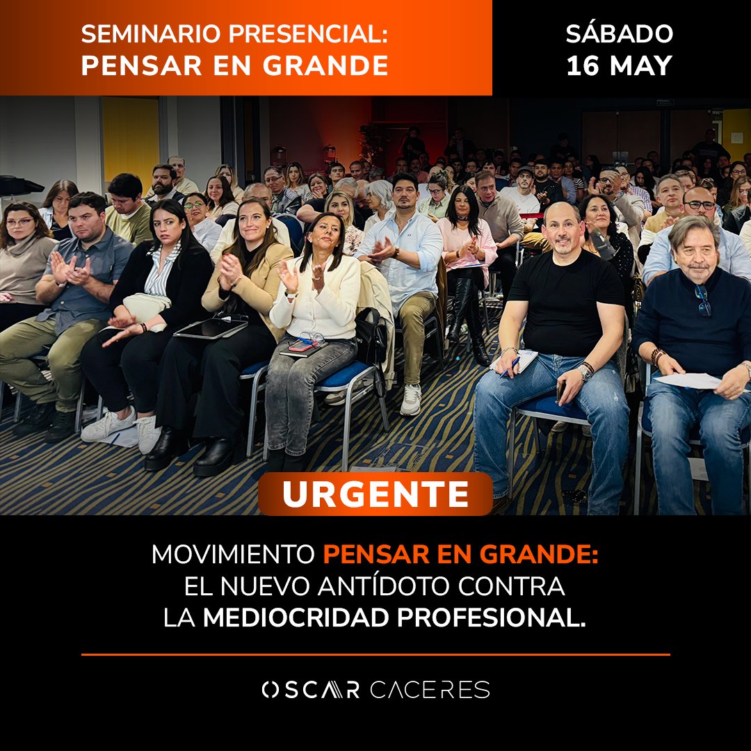 Cynthiaoa's tweet photo. Nuestro EPM® Mastery, está completamente lleno SOLD OUT
#PensarEnGrande: el salón se está llenando, aún tu empresa puede reservar cupos!

💡Esto no es casualidad.  Es lo que ocurre cuando una #empresa decide invertir en mentalidad, liderazgo y acción real.
Ahora la pregunta es otra: 👉 ¿Tu equipo está preparado para el siguiente nivel?

Estamos abriendo espacios para llevar esta experiencia de transformación IN COMPANY.

✅ Talleres privados
✅ Programas a medida
✅ Impacto directo en equipos

Si lideras una empresa y quieres resultados reales, este es el momento.
📧 Escríbepor DM y lo vemos juntos!

#PensarEnGrande #FormaciónEmpresarial #Liderazgo #CoachingEjecutivo #EquiposDeAltoRendimiento