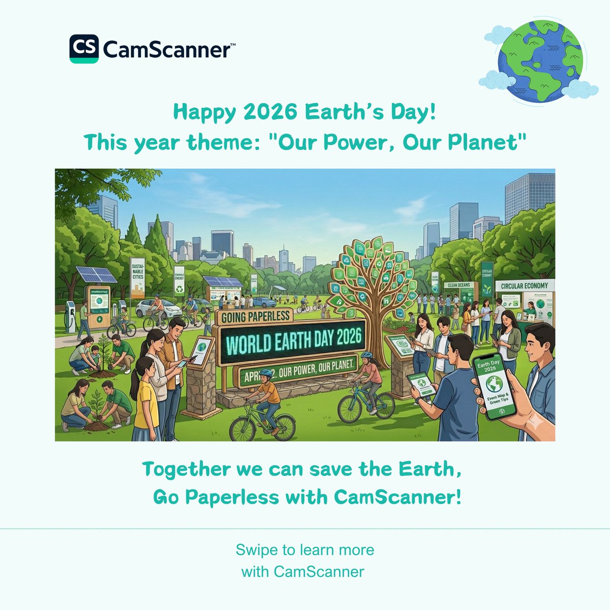 CamScanner's tweet image. Did you know that the average office worker uses 10,000 sheets of paper every year? It’s time to break the cycle, go paperless with CamScanner! #camscanner #scannerapp #saveimportantdocsincamscanner #EarthDay #ProtecttheEarth