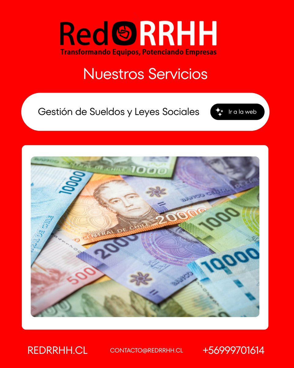 REDRRHHcl's tweet image. Externaliza tu proceso de nóminas de sueldos y enfócate en crecer 👥 En RED RRHH gestionamos tu payroll con precisión y cumplimiento legal

redrrhh.cl/servicio/exter…

#RRHH #Nominas #Payroll #OutsourcingRRHH #Chile #Pyme #Empresas #GestionDePersonas #CapitalHumano