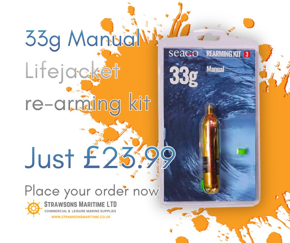 StrawsonsMarine's tweet photo. Your life jacket only works if it’s properly maintained — and that starts with the right rearming kit.

We stock genuine Seago Life Jacket Rearm Kits in a range of sizes:
33g Automatic, 38g Automatic, 33g Manual, 33g Manual

Shop our rearming kits on eBay: https://t.co/B9iBHV40I5 https://t.co/VKMcUp7lkn
