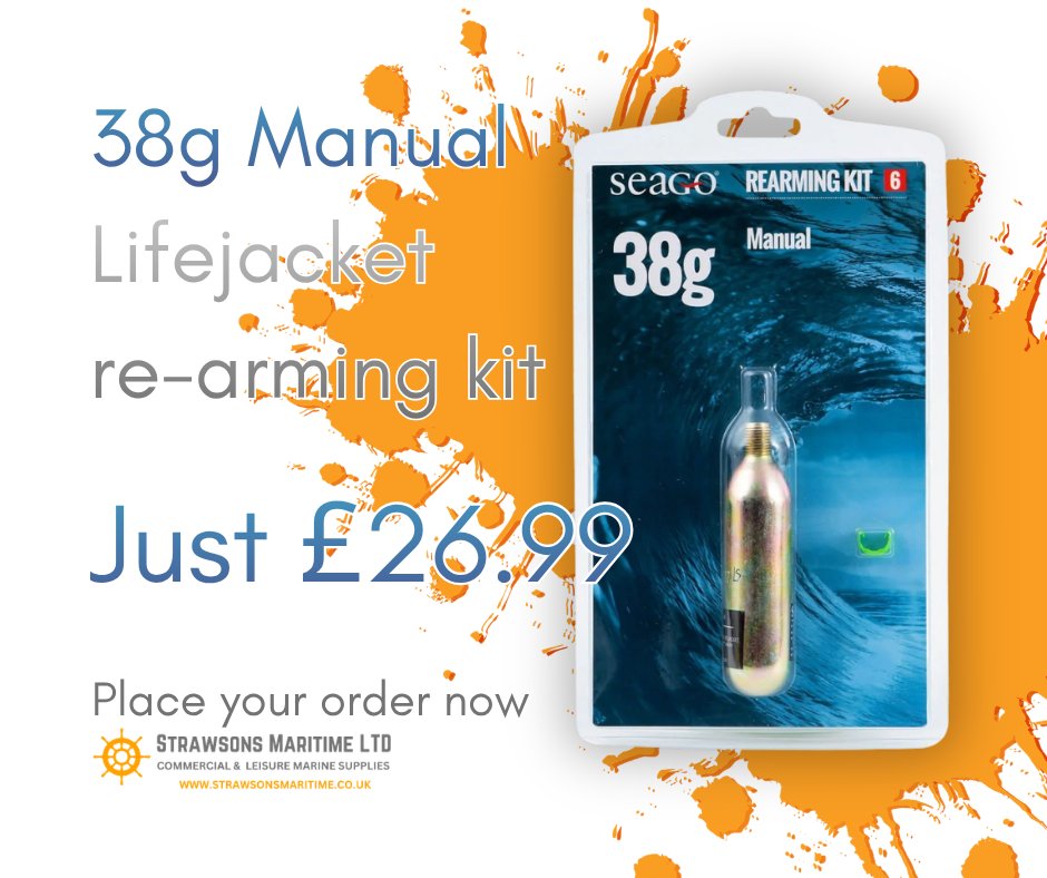 StrawsonsMarine's tweet photo. Your life jacket only works if it’s properly maintained — and that starts with the right rearming kit.

We stock genuine Seago Life Jacket Rearm Kits in a range of sizes:
33g Automatic, 38g Automatic, 33g Manual, 33g Manual

Shop our rearming kits on eBay: https://t.co/B9iBHV40I5 https://t.co/VKMcUp7lkn