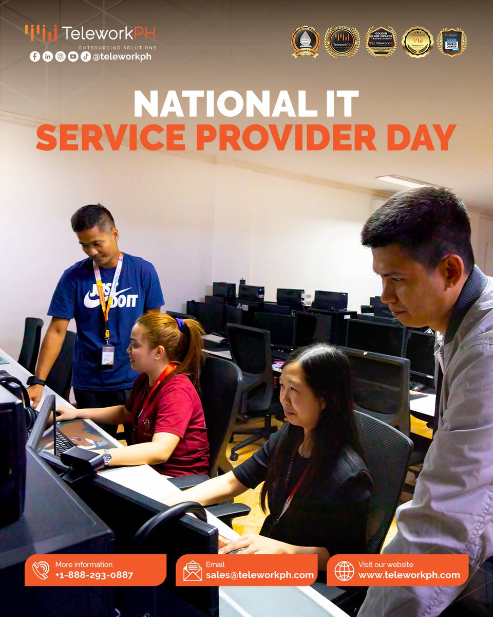 MargeAviso's tweet image. This National IT Service Provider Day, we recognize the people whose work brings stability, speed, and support to daily operations. 

Thank you for the work you do every day.

#teleworkph #bpo #ITServiceProvider #ITTeam #ITProfessionals