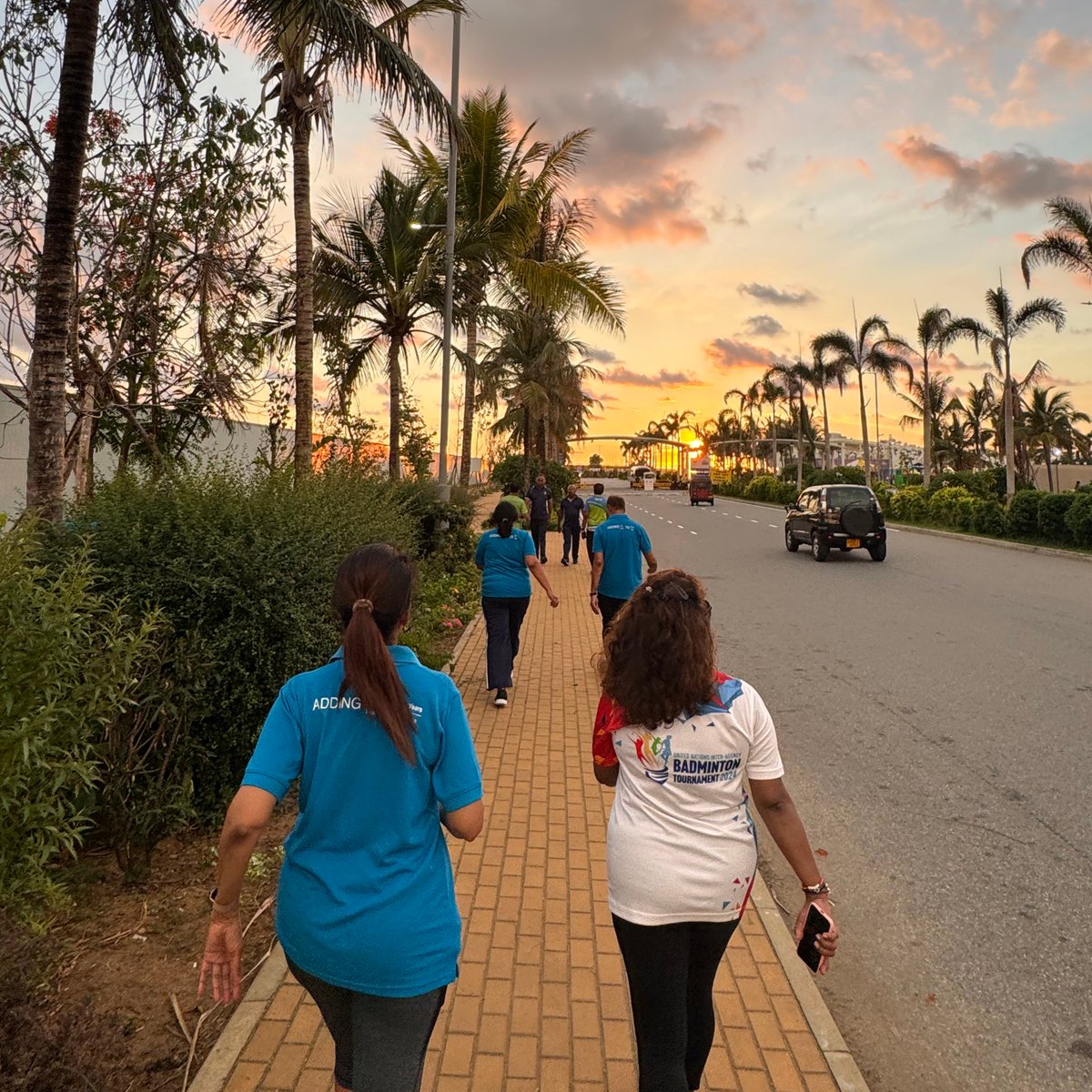WHOSriLanka's tweet image. This evening, the WHO Sri Lanka team continued to #WalktheTalk with a walking session along Galleface Green all the way to Port City 🌅

We were also glad to have our colleagues from the ongoing Health Systems Review Mission join us.

As a global movement, Walk the Talk is all