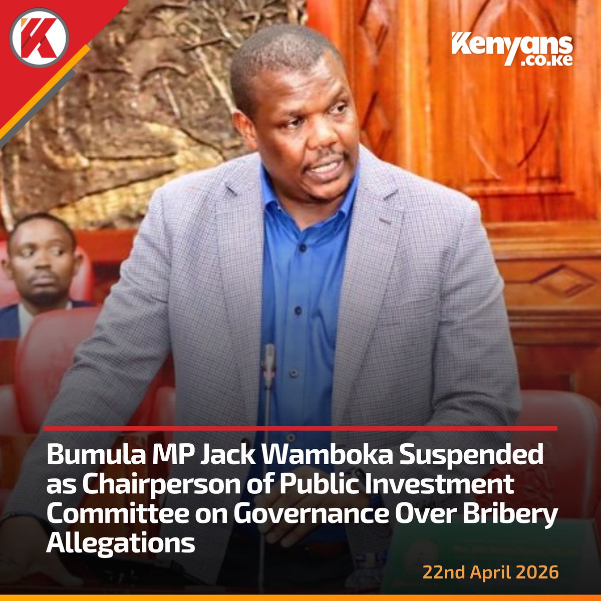 Bumula MP Jack Wamboka suspended as chairperson of Public Investment ...