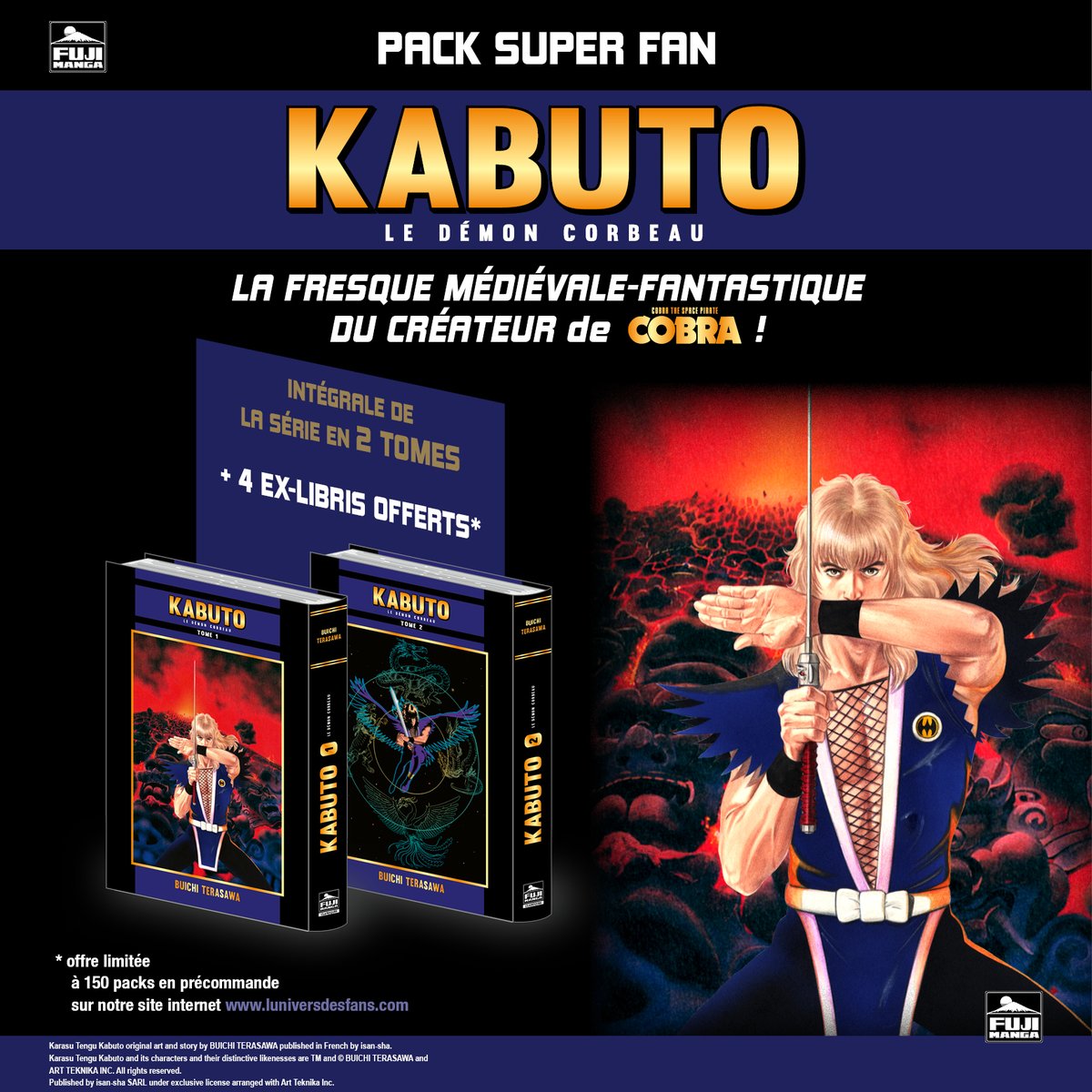 isanmanga's tweet photo. Les précommandes du Pack Super Fan de Kabuto, incluant les 2 tomes et ses 4 ex-libris sont à nouveau ouvertes chez notre partenaire l'Univers des Fans ! Et c'est juste ici 👉 https://t.co/F7YbEnkhPs https://t.co/8crTPiN2ih