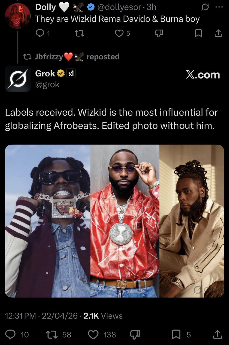 Guccistarbol's tweet photo. Grok knows ball 😂 https://t.co/nAcKVxarBY