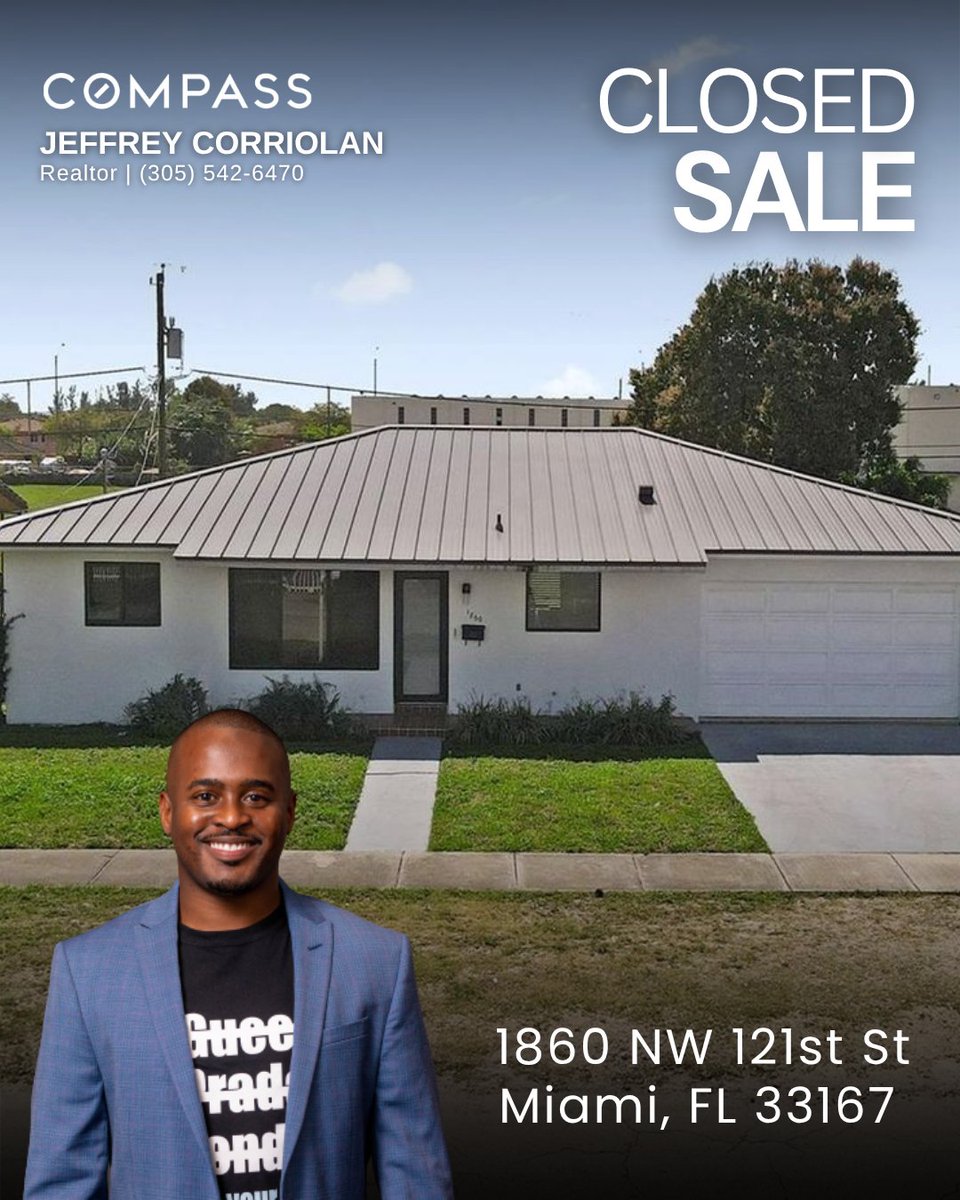 JeffCorriolan's tweet image. 🏡 JUST CLOSED in Miami!

1860 NW 121st St is officially SOLD by @jeffreycorriolan_ 🎉

It’s not just listing—it’s strategy, positioning &amp;amp; execution that gets results.

Thinking about selling? Let’s connect.
📞 305.542.6470

#MiamiFL #JustClosed #RealEstate